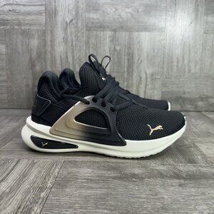 Puma Softride Enzo Women's size 5.5 Black Gold Lightweight Running Shoes